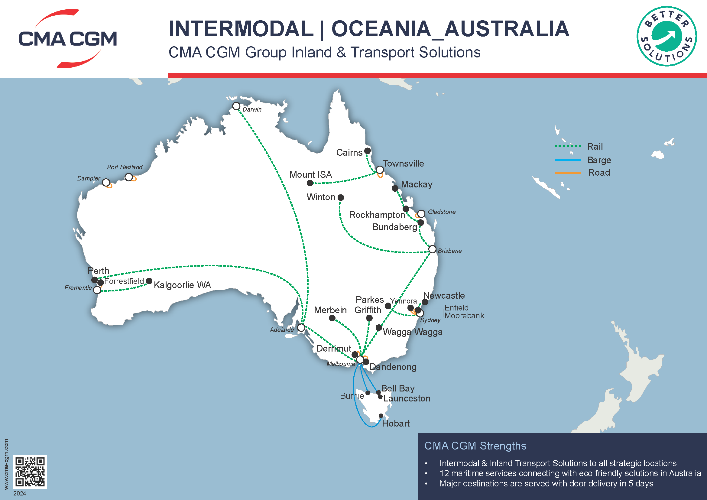 Cma Cgm Inland And Intermodal Services In Oceania